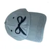 Visors Embroidered Bowtie Hat Caps Long Brims Baseball Fashion Peaked