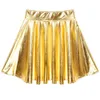 Юбки, женская юбка для выступления в ночном клубе, блестящая металлическая мини-юбка для рейв-коктейлей, баров, танцев на пилоне, шоу, музыкального фестиваля, клубная одежда