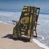 Ręczniki Starożytne Egipt Sphinx i Hieroglyphs Beach Personalizowane złote egipskie miękkie ręczniki do kąpieli mikrofibry