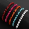 Braccialetti a maglie ULJ Catena colorata di base in acciaio inossidabile per donna Uomo Hiphop Bracciale impermeabile Bracciale Gioielli Regali