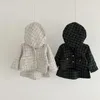 Designer de luxo crianças roupas da criança menina boutique tweed outfits outono crianças jaqueta saias chapéu conjuntos bebê meninas terno roupas 240229