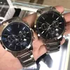 بيع Top Factory Ar Watch New AR2434 AR2448 AR2454 AR2453 AR2458 Chronograph Men Watch Classico Mens WristWatch239U