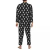 Vêtements de nuit pour hommes Fantaisie Arbre de Noël Automne Flocon de neige Casual Oversize Pyjama Ensembles Mâle Manches Longues Chaud Home Design Vêtements de Nuit