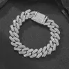 Kubansk länkkedja armband designer halsband moissanit kedja hänge halsband is ut passera diamant testare sterling silver halsband vvs för män sauuuweia11
