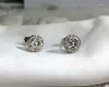 Studörhängen Solid S925 Silver Sterling Diamond Earring for Women Fine Real 925 Jewelry Bizuteria Gemstone Orecchini