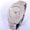 Zegarek na rękę Diamond Mens Watch Automatyczny zegarek mechaniczny 41 mm ze stalowymi damskimi damskimi damskimi businami Businswatch Bracele279J