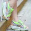 Kleid Schuhe Damen Sport Sandalen Sommer Offene Spitze Plattform Keil Für Frauen Outdoor Atmungsaktives Mesh Damen Casual Sneakers