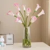 Dekorativa blommor lyxiga riktiga beröring pu calla lily gren Fake Home Decor Fleur Artificielle dekoration Mariage Accessories