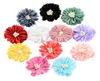 Baby Girls Hairpins Hair Clips Satin Cloth Flower Barrettes with Grosgrain Ribbon Clip Barrette Children Kids Cute headwear Access7557719