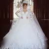 ZJ9074 Wedding Dress Princess 2021 Vintage Long Sleeve Lace Boat Neck A Line Bride Dresses Bridal Ball Bowns Plus Size213o