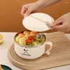 Dinnerware Lunch Ox With Handle Round Japanese Insulated Thermal Custom Office Stainless Steel Instant Noodle Bowl