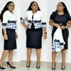 Abbigliamento etnico Taglie forti Stampa digitale Abiti africani stile tacchino con cintura per donna
