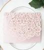 2019 Élégant Laser Cut Pocket Bourgogne Invitation De Mariage Blush Lasercut Pocket DIY Wedding InvitationNo Insert And Envelop4166057