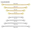 Chaînes entières 8pcs / lot 316L placage chaîne étendue collier en acier inoxydable Rolo couleur or 2 3 4 6 pouces ChainChains285A