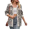 Damenjacken Damen Vintage Leopard Revers Shacket Lose Fit Langarm Weibliche Casual Streetwear Kleidung Herbst Für Damen 2024