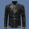 Men's Jackets Men Sequin Jacket Stand Collar Shiny Long Sleeves Zipper Closure Cardigan Mid Length Stage Show Dance Performance Coat