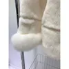 Dream Love Sheep Haining Clip Craft Cappotto in pelliccia di coniglio Rex Fox Cappotto invernale in pelle e capelli integrato 7729