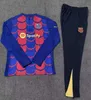 2023 2024 Barcelonaes Tracksuit Chandal de Futbol Training Suit Ferran Pedri 22/23/24 Halv Zip Men and Kid Set Barca Football Tracksuit Outfit Sweater Uniform
