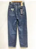 Ksubi damesjeans Designer hoge taille rechte ton buitensplit ontwerp donkerblauwe denim broek vrouw