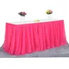 Bord kjol 183 x 77 cm tutu tyll bordsartyg tyg bröllop fest baby shower hem dekor kjol 223a