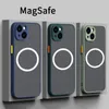 Capas de telefone magnéticas de carregamento sem fio Magsafe de alta qualidade para iPhone 15 14 Plus 13 12 Mini 11 Pro Max X XR 8 7 Plus Capa protetora de lente com sensação de pele