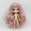 Icy DBS Blyth Doll Middie 20cm Anpassad naken Joint Body Olika ansiktsfärgstark hår och handgest som gåva 18 240304
