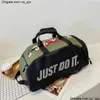 Duffel Outdoor-Taschen, große Kapazität, Sporttasche mit Schuhfach, Reiserucksack für Männer und Frauen, Sport-Fitness-Handtasche, verstellbarer Schultergurt