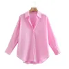 Camicette da donna a petto single camicia camicia girare girare molla molla autunno top top a maniche lunghe color camicetta sciolta di signore da donna abbigliamento da lavoro