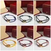 Classic Fashion Designer Bracelet for Womens Brand Single Ring Silver Couple Rope Bracelet High Quality 18k Gold Bracelet Gift