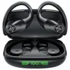 Earbuds Bluetooth Headphones Wireless Charging Case LED Display 96H Playtime Built in Mic Over Ear Buds Waterproof Earphones with Earhooks Deep Bass Sound