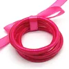 Bangle Jelly Silicone Armband Bangles 5st/Set For Lightweight Bowknot Ribbon Stackable Armband Fashion Jewelry