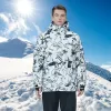 Giacche da sci da 30 gradi per uomini inverno inverno impermeabile con giacca da sci al caldo e pantaloni da neve fissati da esterno