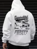 Super Car Ferity Print Men Hoody O-Leck Tous correspondent à un sweat confortable Fashion Fashion Fleep Basic Automne Pocket Clothes