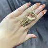 Ketting Oorbellen Set Mode Luxe Vergulde Giraffe Ring Verkrijgbaar Zilver Dames Oorringen Hoge kwaliteit Bruidsaccessoires Yll