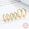 Hoop Earrings Cute 925 Sterling Silver Round Cz Circles Small Loop Huggies For Women Jewelry Kids Baby Children Girls Aretes315Z