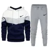 Men Tracksuit Casual Fashion Hip Hop Polar Style Long Sleeve Hoodie Tracksuit Pants Running, Basketball, Soccer Men and Women Y2k5