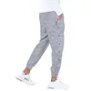 Pantalon pour hommes Mens Loose Fit Bouton Side Basketball Training Joggers avec élastique droite tendance mode couleur unie