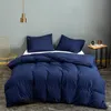 Bonenjoy 1 pc Duvet Cover Set Blue Solid Color Microfiber housse de couette Single Queen King dekbedovertrek LJ201015255Z