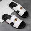 Sandals Men Shoes PU Solid Color Fashion Casual Beach Pool Daily Classic One Word Open Toe Flat Heel Slippers 240304