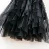 Jupe Tutu en Tulle pour femmes, jupe Midi, mode coréenne, noir, rose, taille haute, plissée, superposée, printemps été, 2023