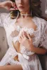 Abito bianco premaman sexy per servizio fotografico Abito fantasia in pizzo per gravidanza Abito lungo in tulle per donne incinte Abito lungo per fotografia