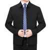 Vestes pour hommes Trendy Men Business Coat Tempérament Veste Slim Lavable Revers Personnes âgées Fermeture à glissière