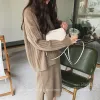 Dresses Maternity Dress Long Sleeve Dress Maternity Two Piece Set Sweater Suit 2021 Spring Autumn Solid Loose Knit Pregnancy Clothes