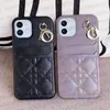 Phone Case Designer Leather Quilted for iPhone 15 Pro Max Cases Apple iPhone 14 13 12 11 XS Max XR 15 Plus Samsung Galaxy S24 Ultra S23 S22 PLUS s21 Case Card Holder Pendant