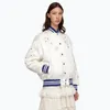 Women's Jackets Early Spring Three-dimensional Hand-embellished Satin Baseball Uniform Flight Jacket Women