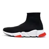 Designers Sock Shoes For Mens Womens Dhgates White Black Red Slip-On Clear Sole Neon Yellow Socks Speed ​​Runner Trackers Stretch Fabric Hasts Sneakers Casual 36-47