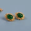 Vintage Emerald Pearl Naszyjnik ręcznie wykonany w Florence Włochy Bransoletka Kolczyki biżuterii Zestaw biżuterii 240305
