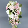 Wedding Flowers Popodion Bride Holding Water Drop Bouquet For CHD20913