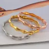 Luxury Retro Bangles rostfritt stål bambuarmband mynt multilager kvinnlig bambu stilkedja kreativa armband mode smycken239j