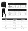 Ropa de motocicleta Conjuntos de ropa interior para hombres o camisetas largas Pantalones deportivos Transpirable Secado rápido Capas base Ropa deportiva ajustada Ropa interior